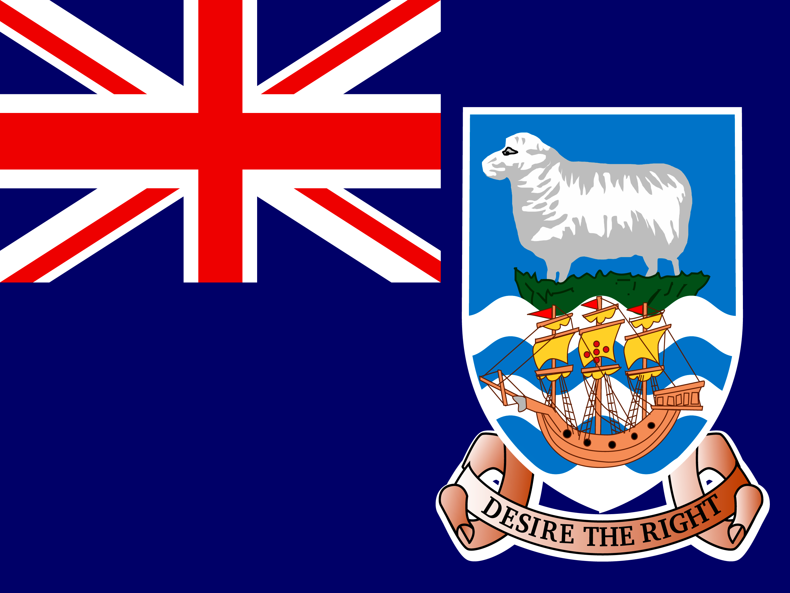 Falklandsöarna flagga