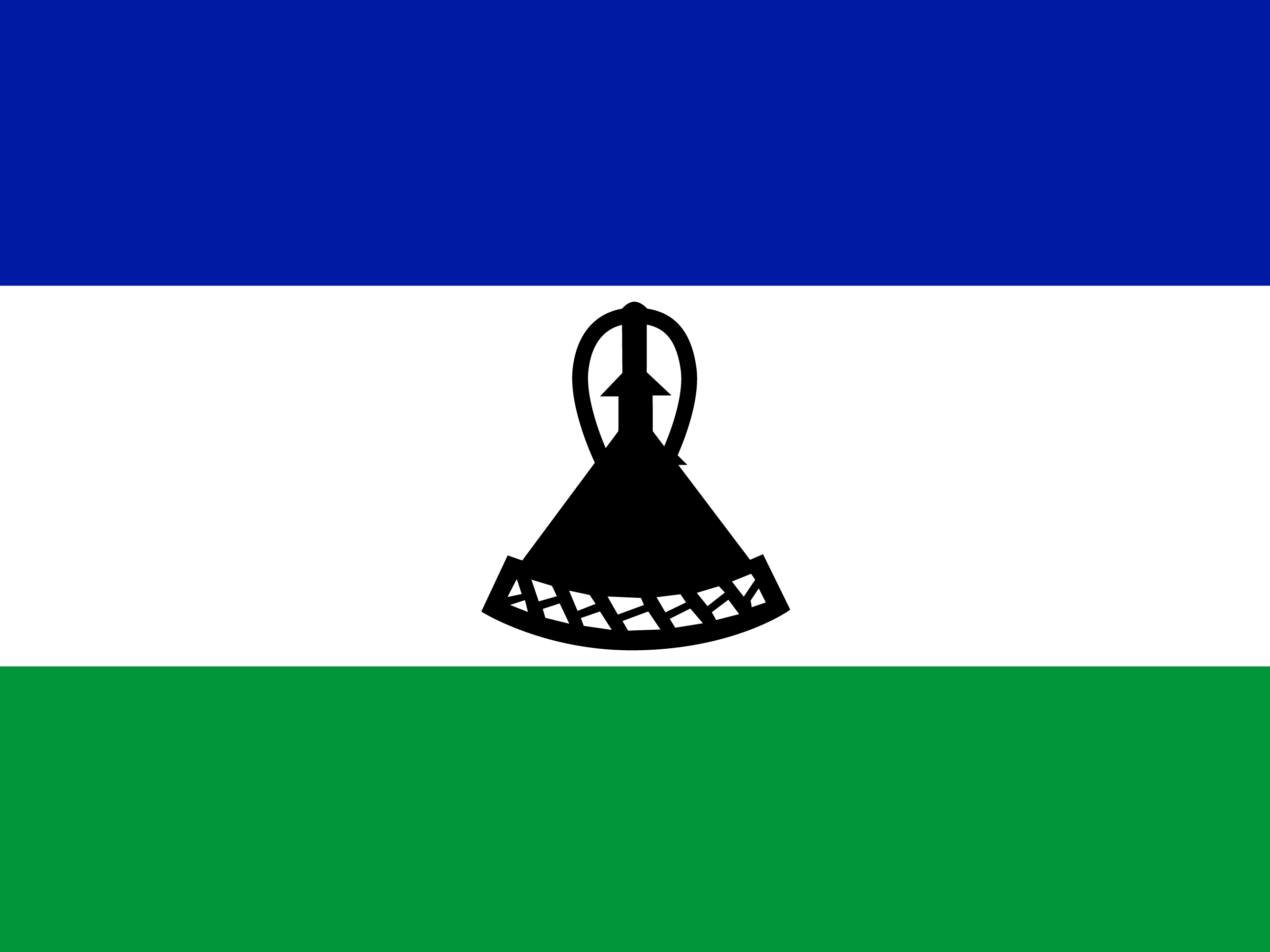 Lesotho flagga
