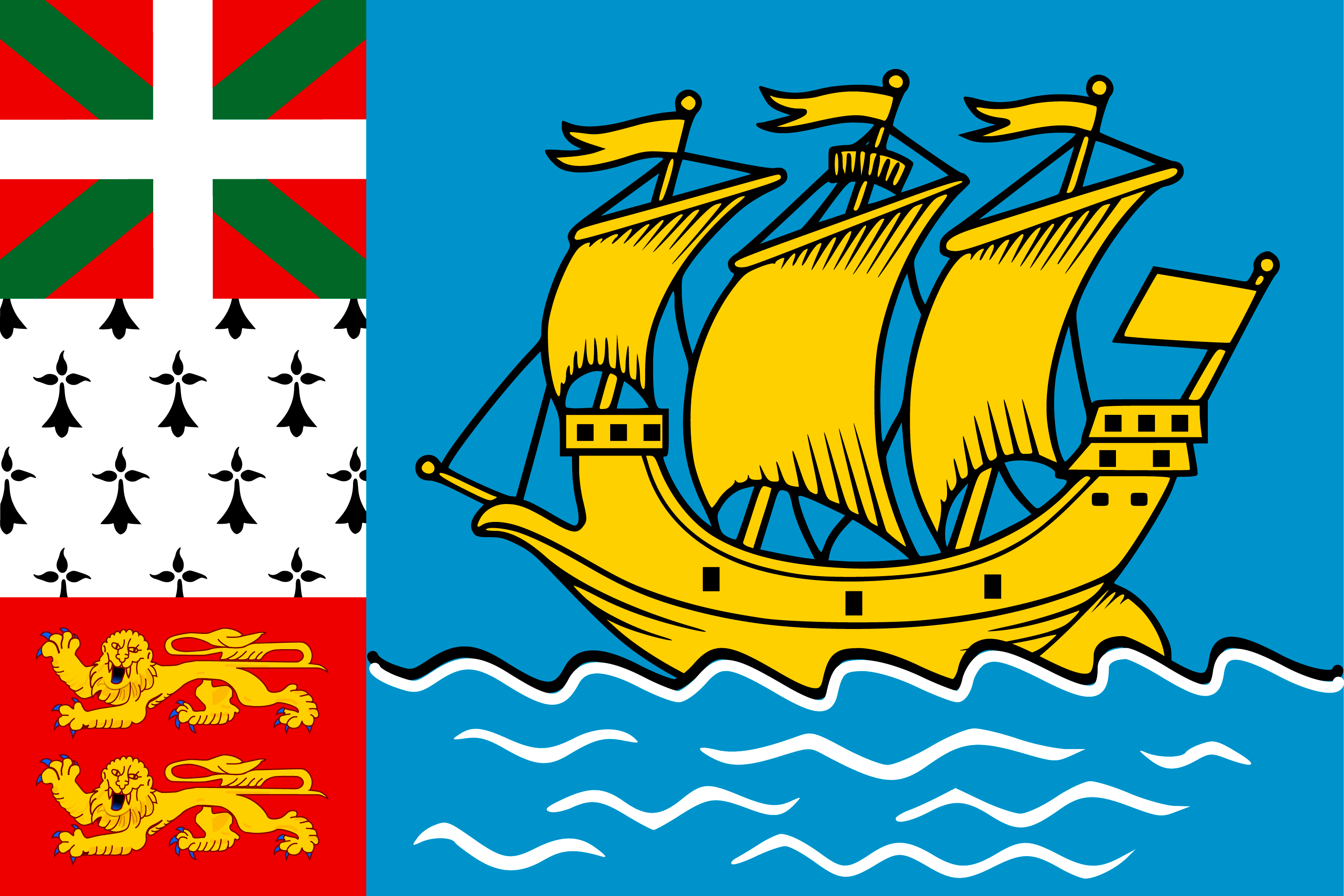 Saint-Pierre och Miquelon flagga