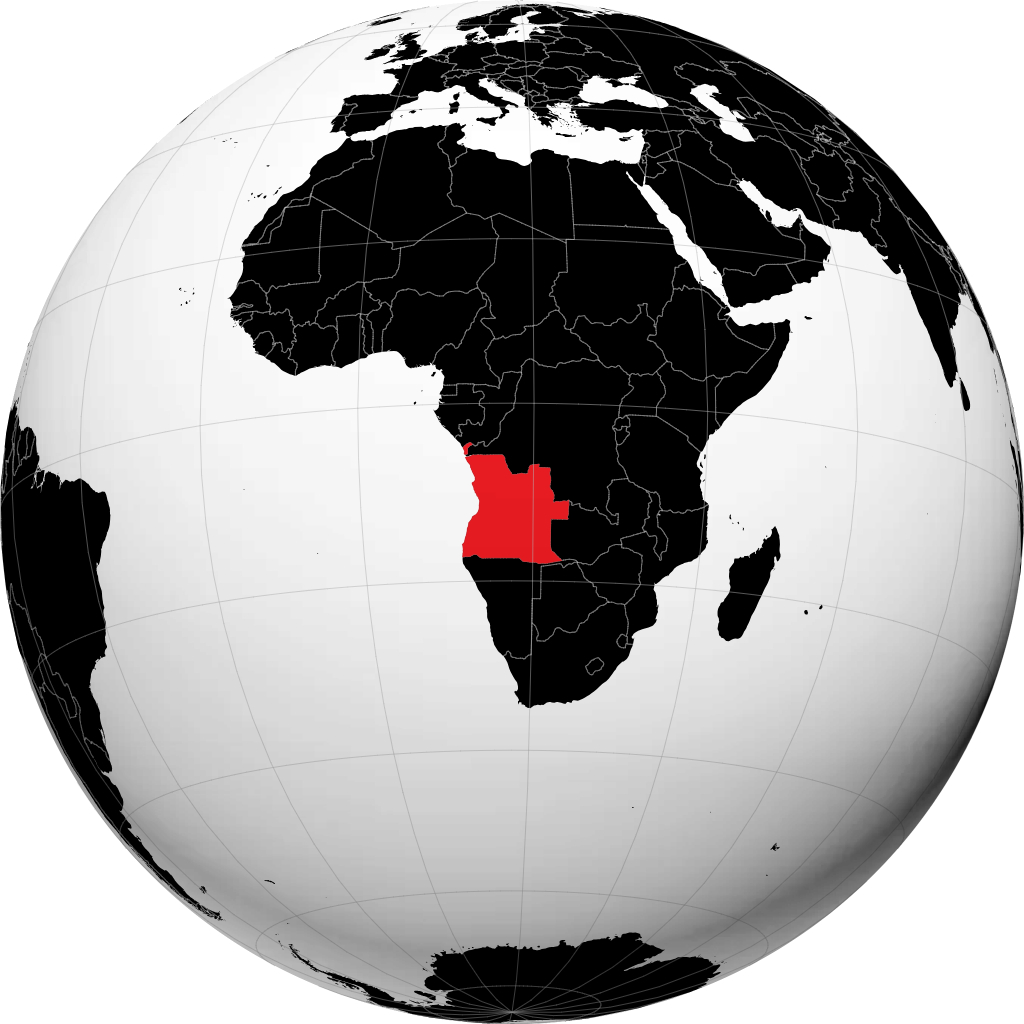 Angola på globen