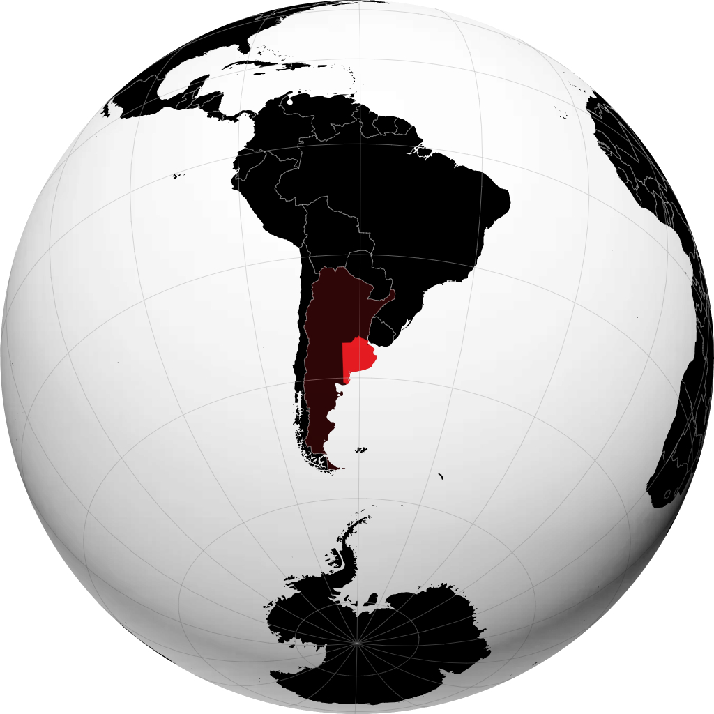 Buenos Aires-provinsen på globen