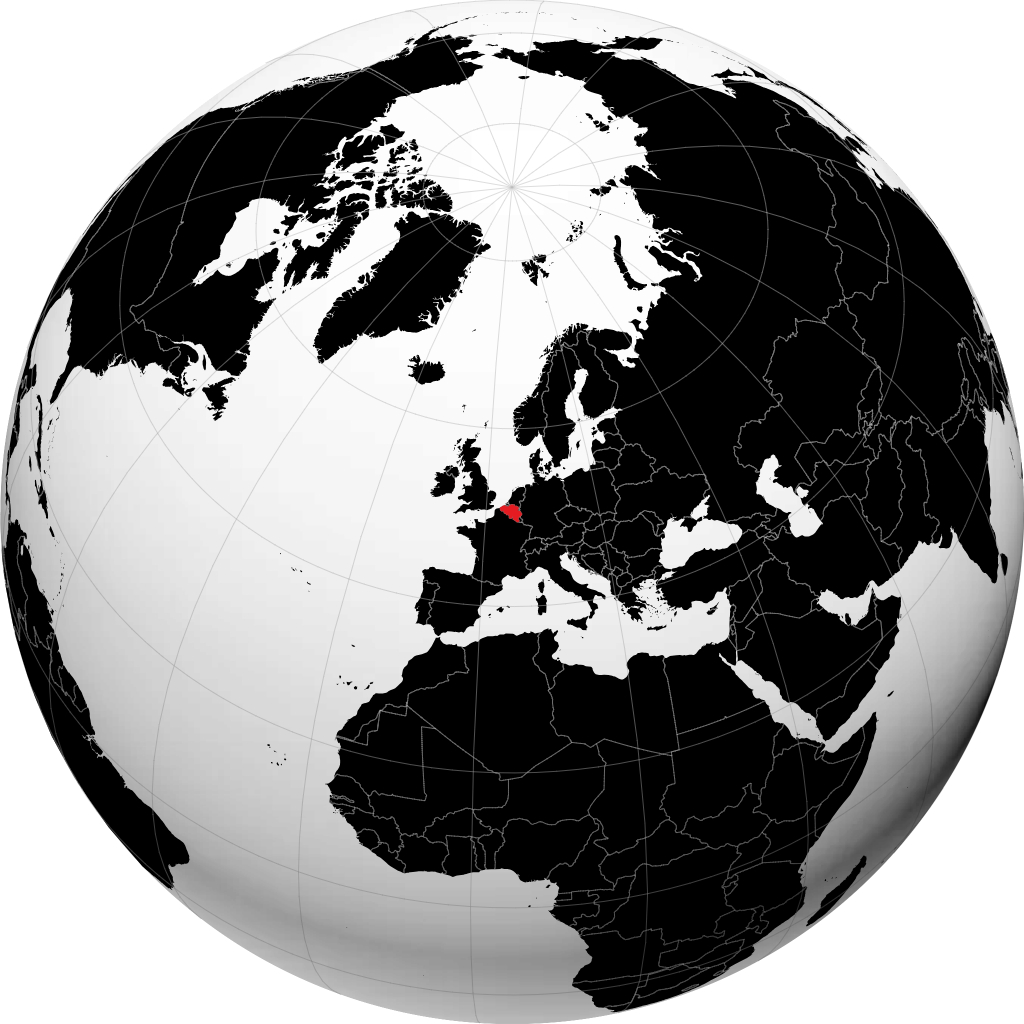 Belgien på globen