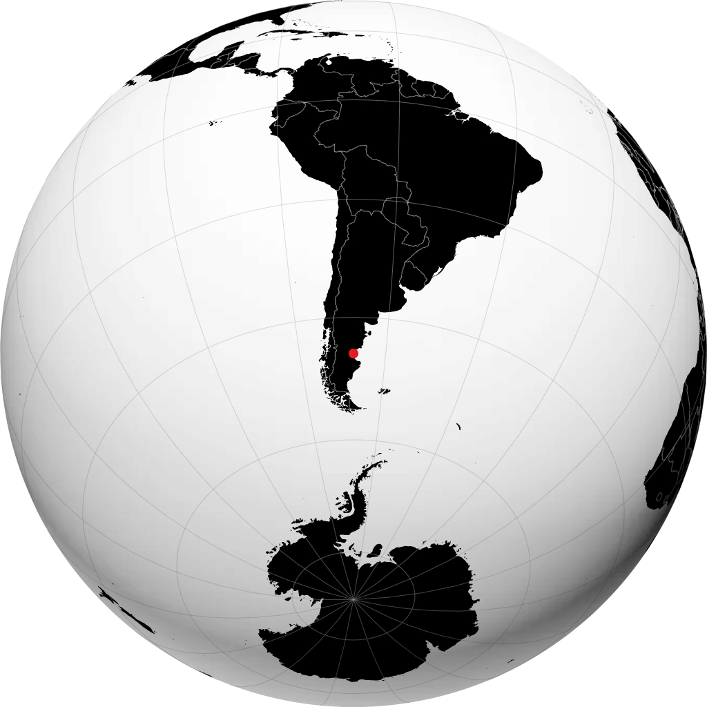 Comodoro Rivadavia på globen