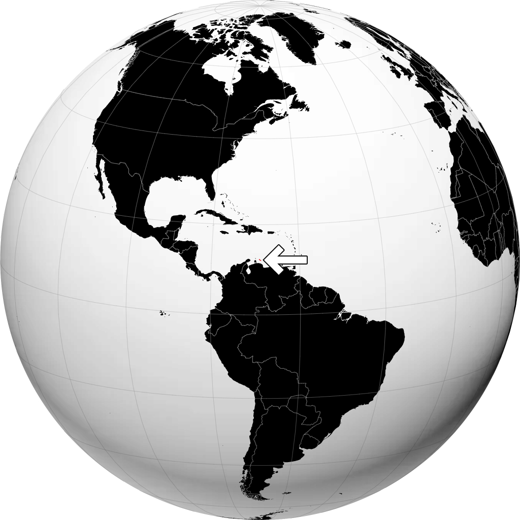 Curaçao på globen