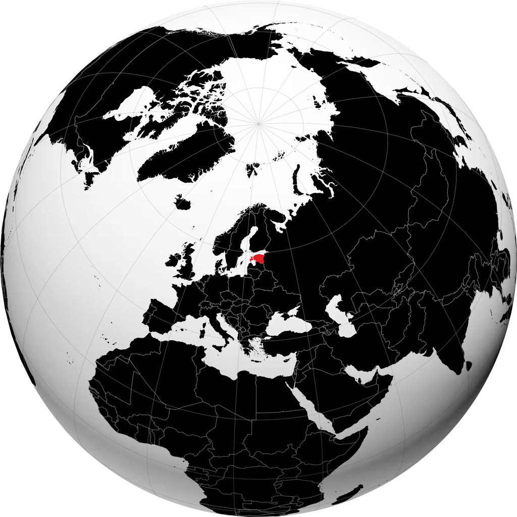 Estland på globen