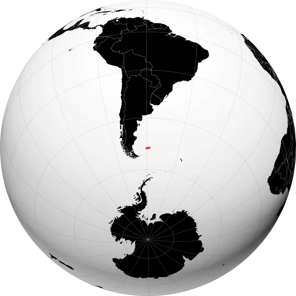 Falklandsöarna på globen