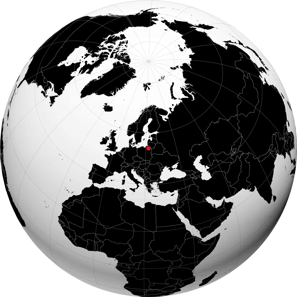 Giżycko på globen