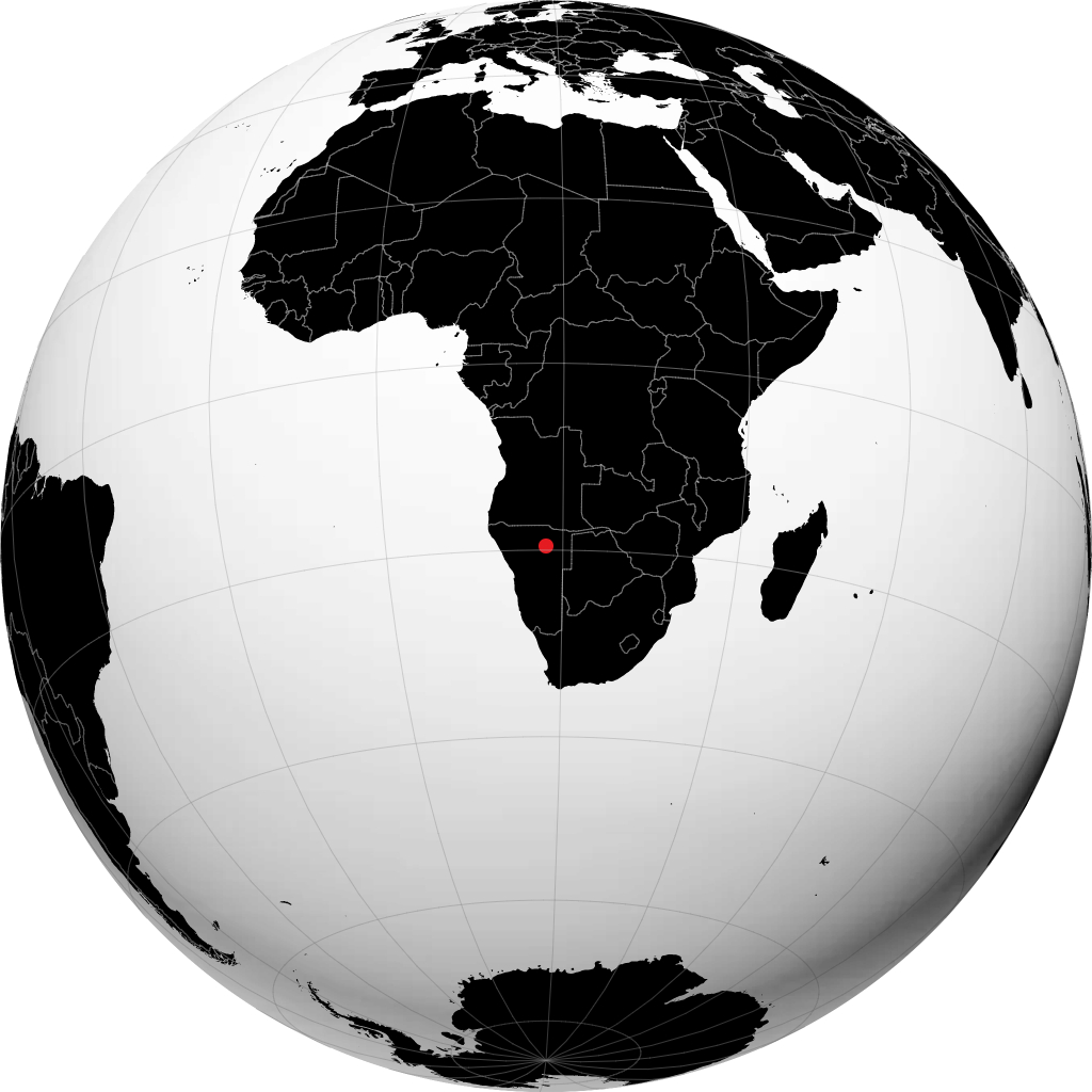 Grootfontein på globen