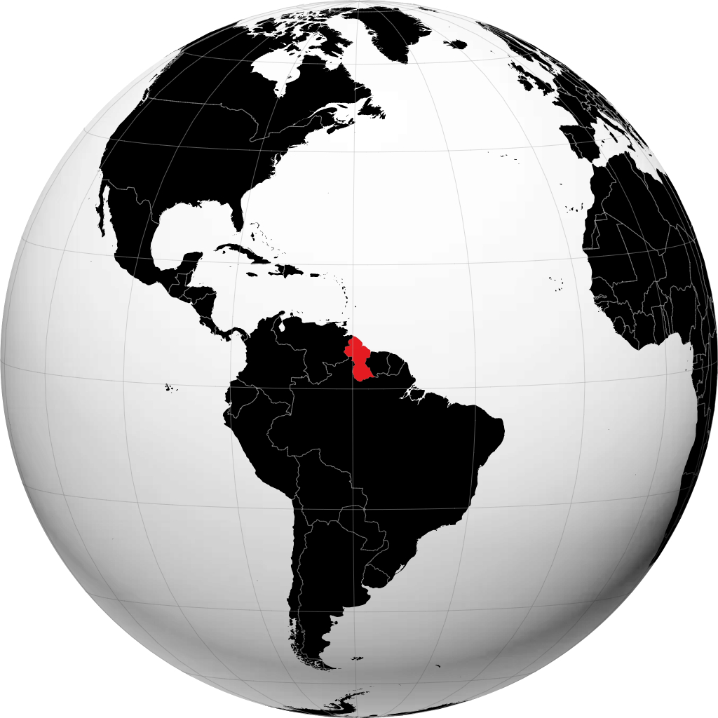 Guyana på globen