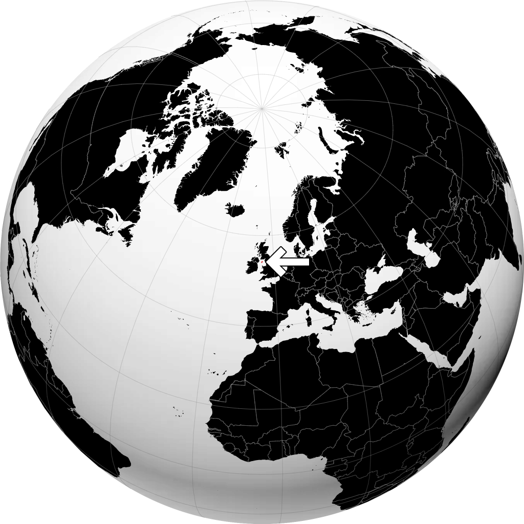 Isle of Man på globen