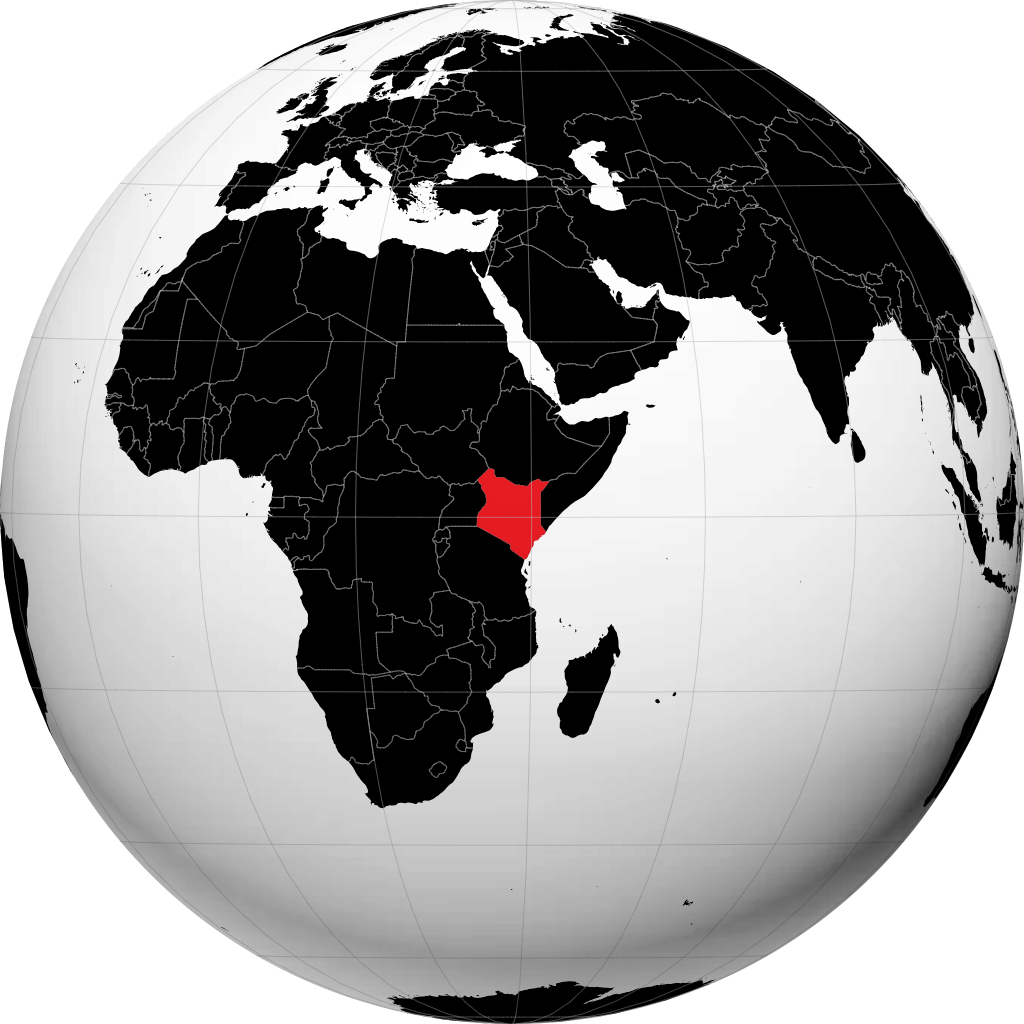Kenya på globen