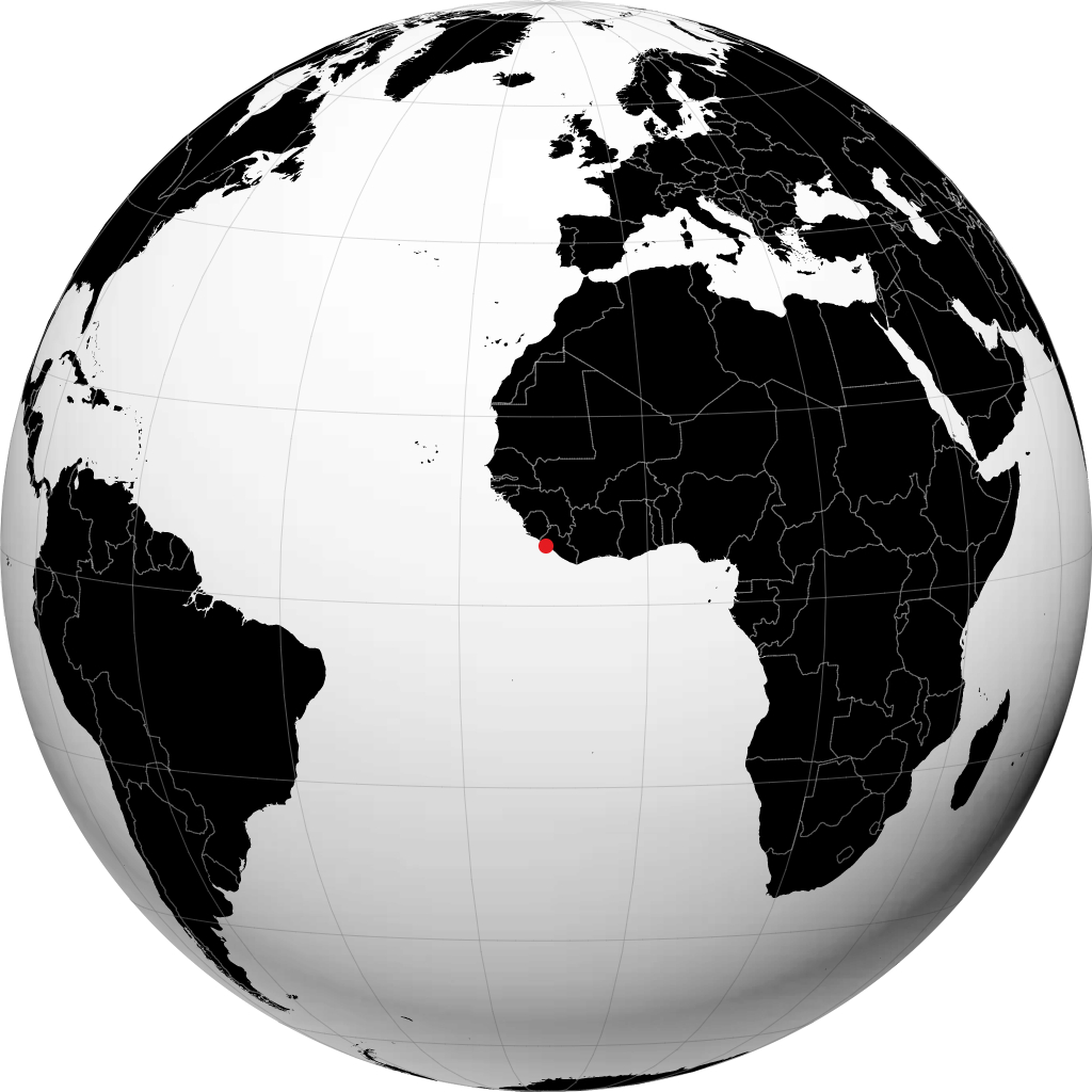 Monrovia på globen