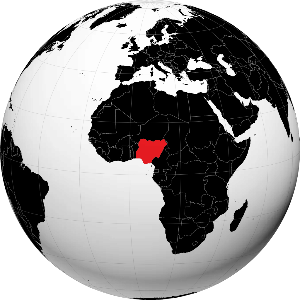 Nigeria på globen