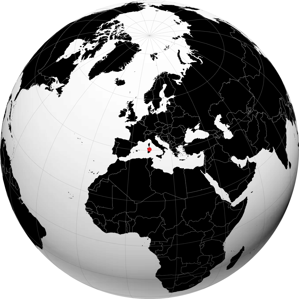 Nuoro på globen