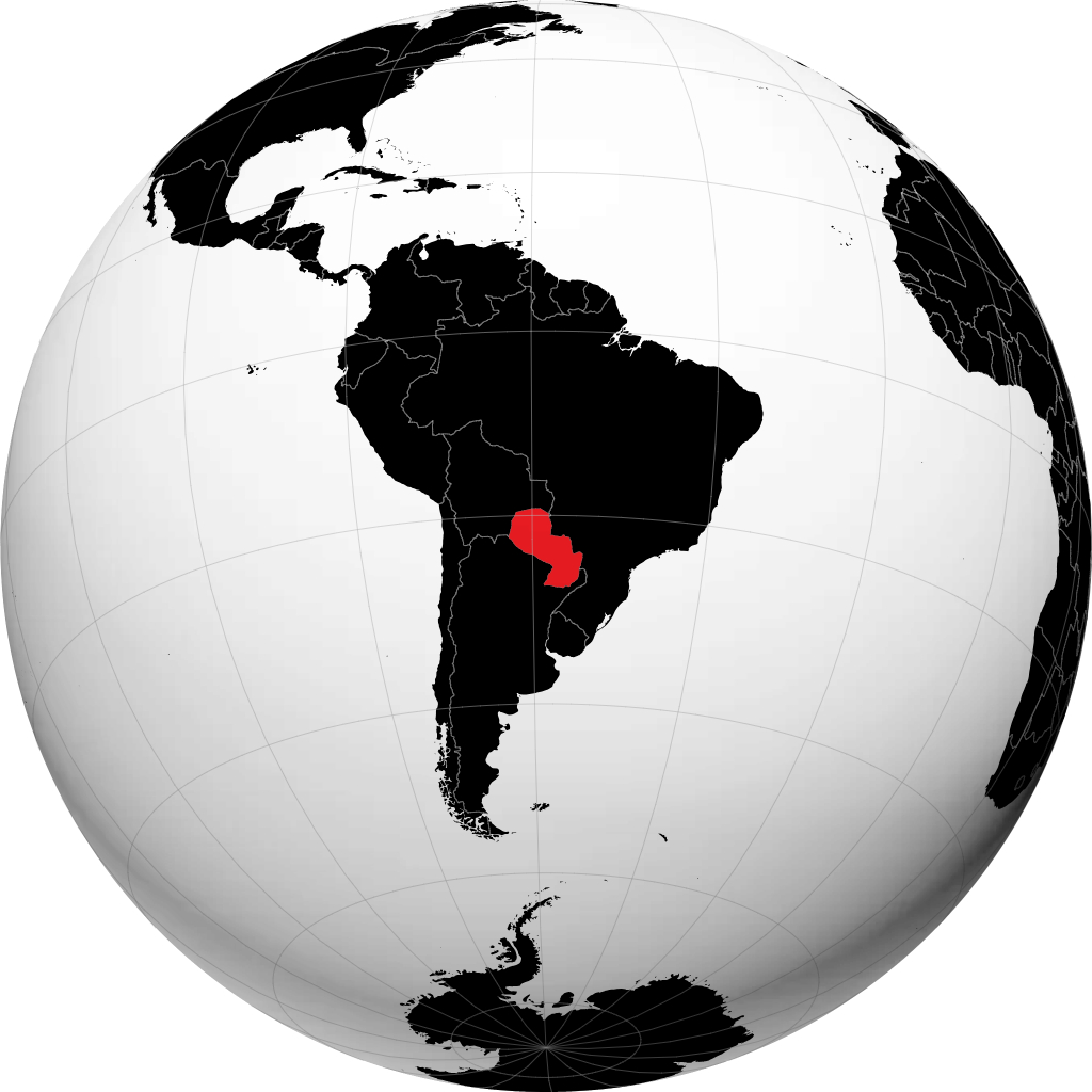 Paraguay på globen