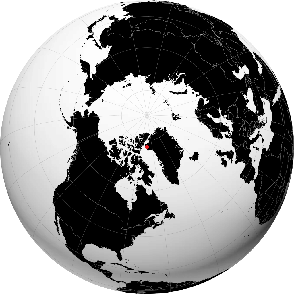 Qaanaaq på globen