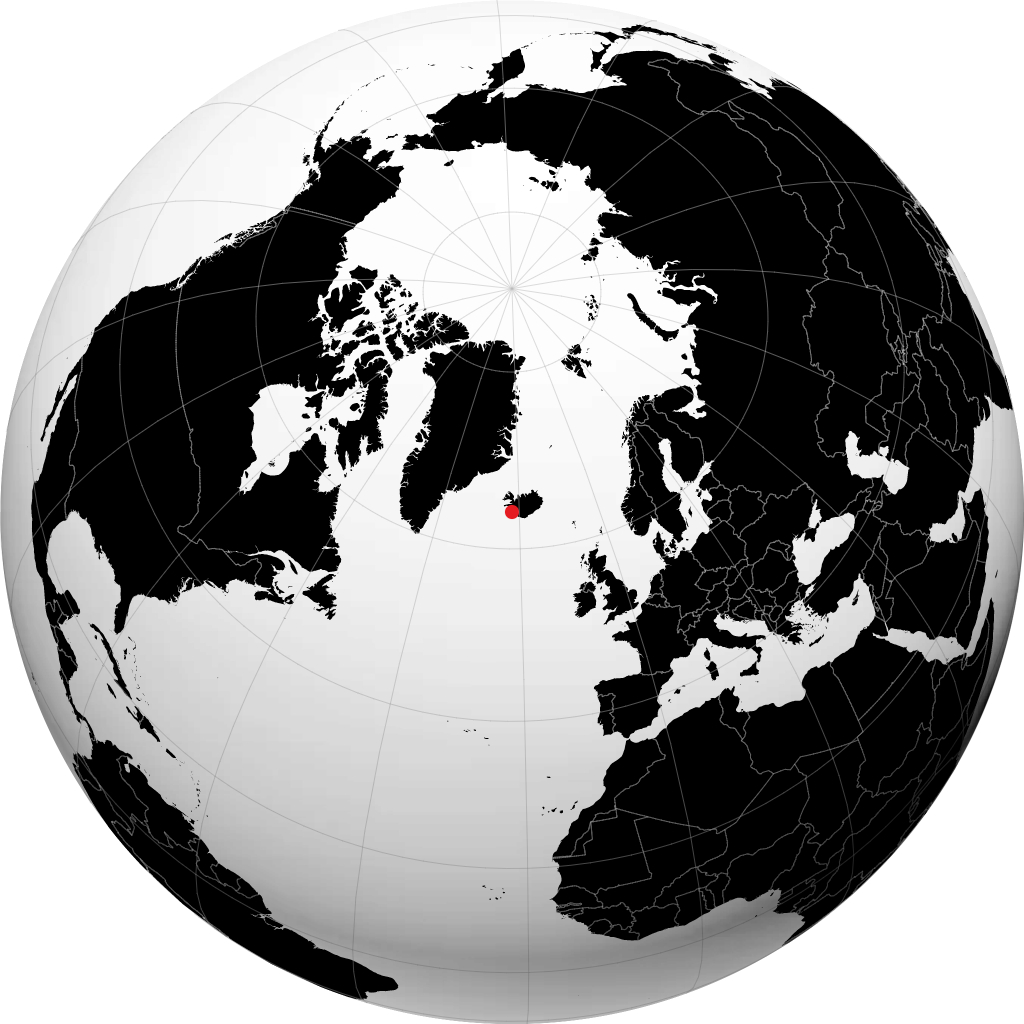 Reykjavík på globen