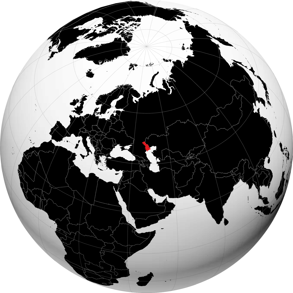 Astrakhanskaya-regionen på globen