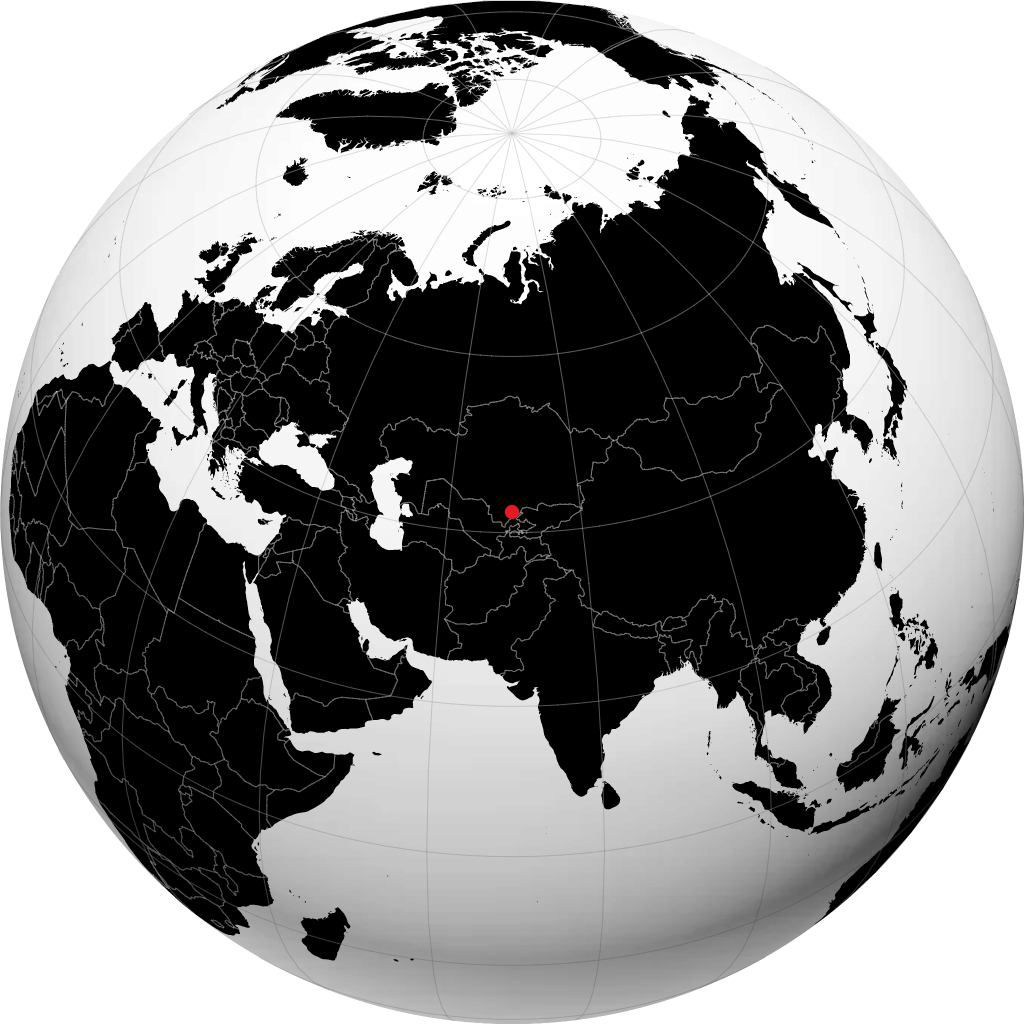 Shymkent på globen