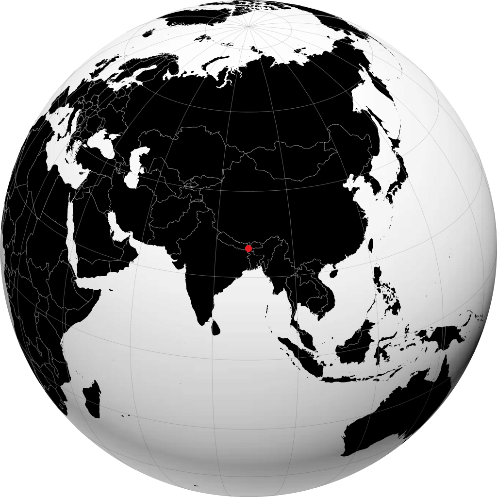 Siliguri på globen
