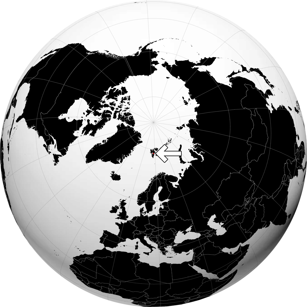 Svalbard och Jan Mayen på globen