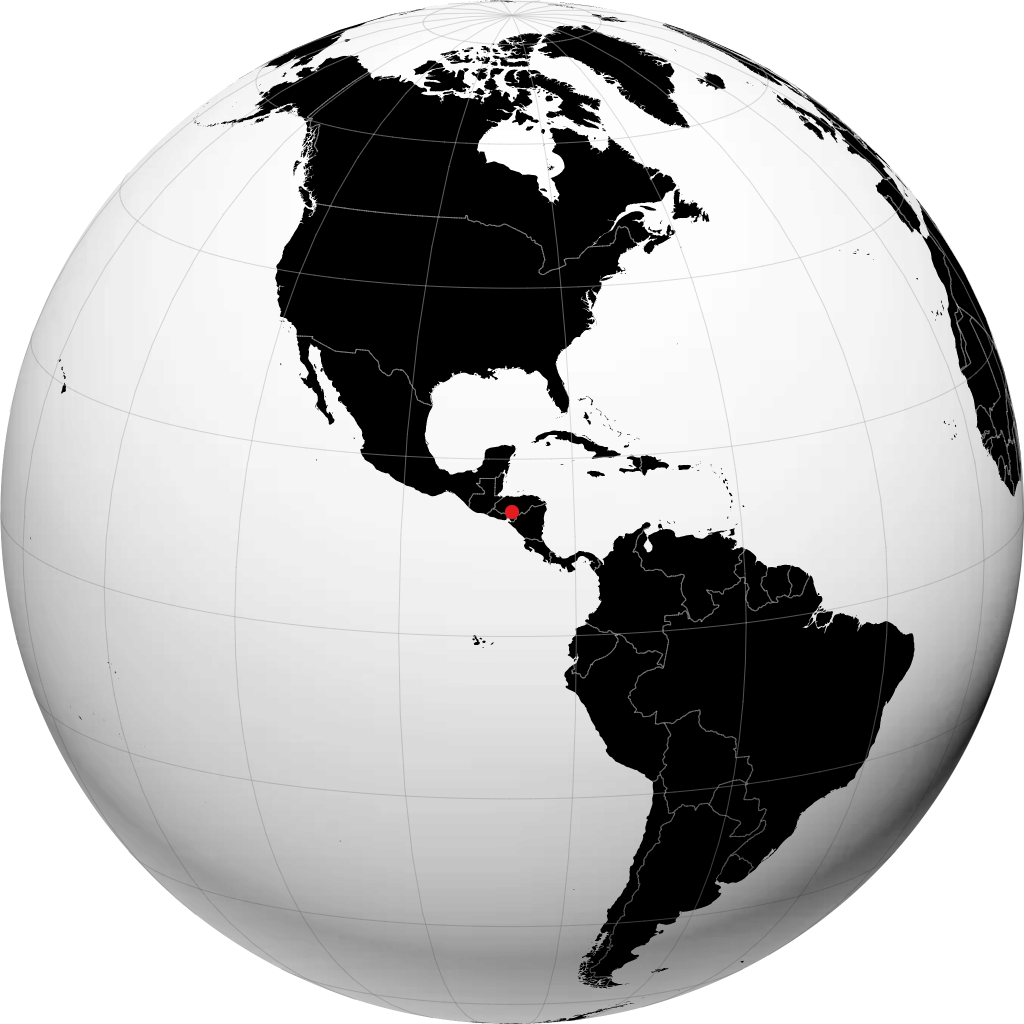 Tegucigalpa på globen