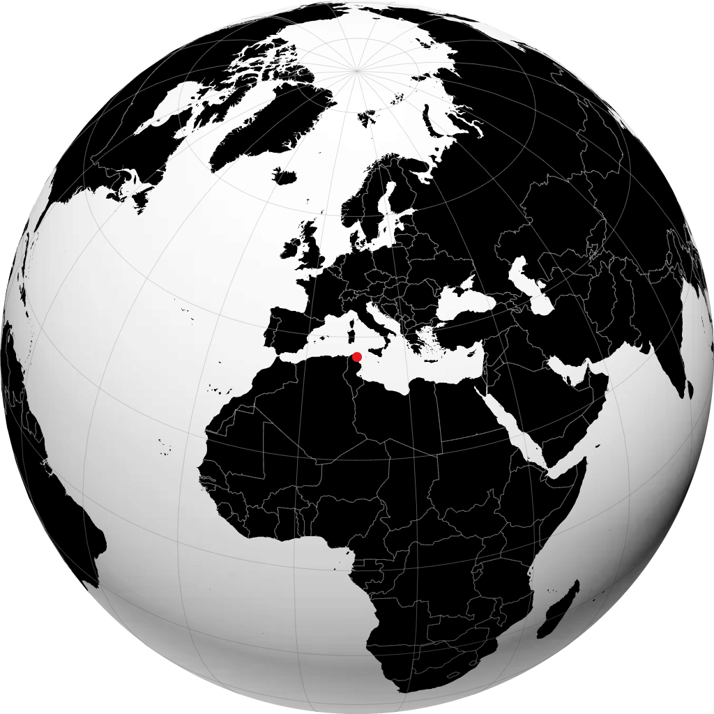 Tunis på globen