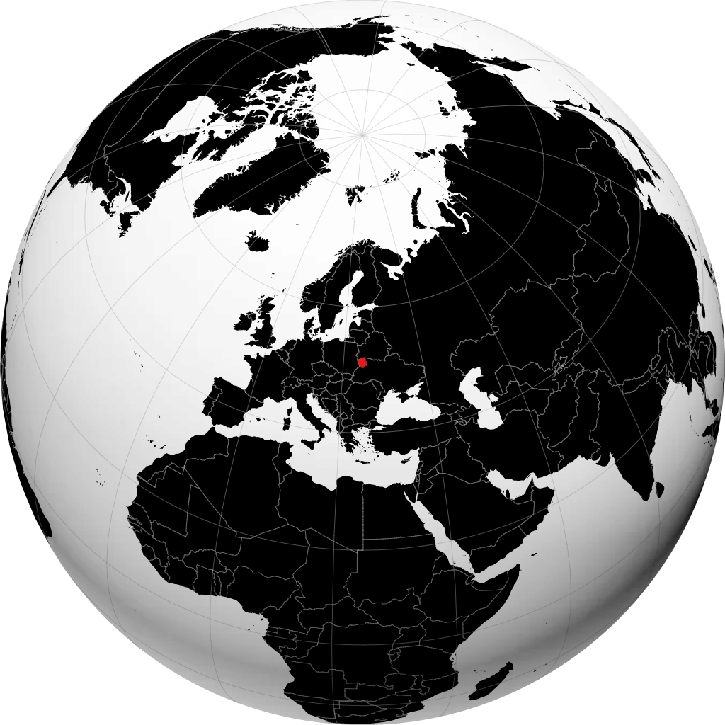 Volynska-regionen på globen