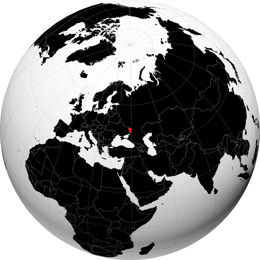 Luhansk-regionen på globen