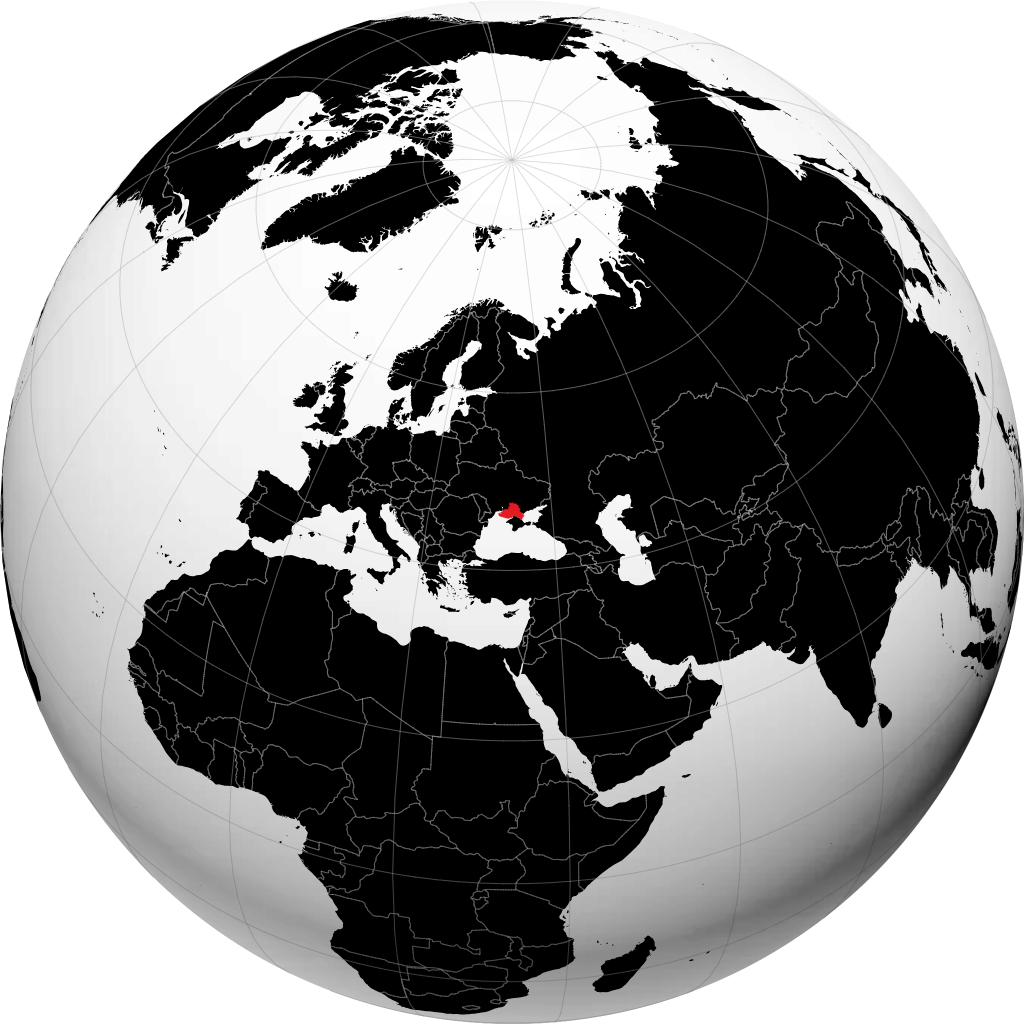 Kherson oblast på globen