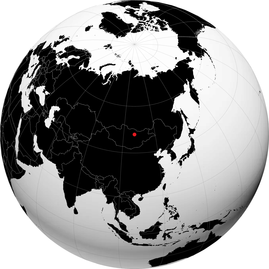 Ulan Bator på globen