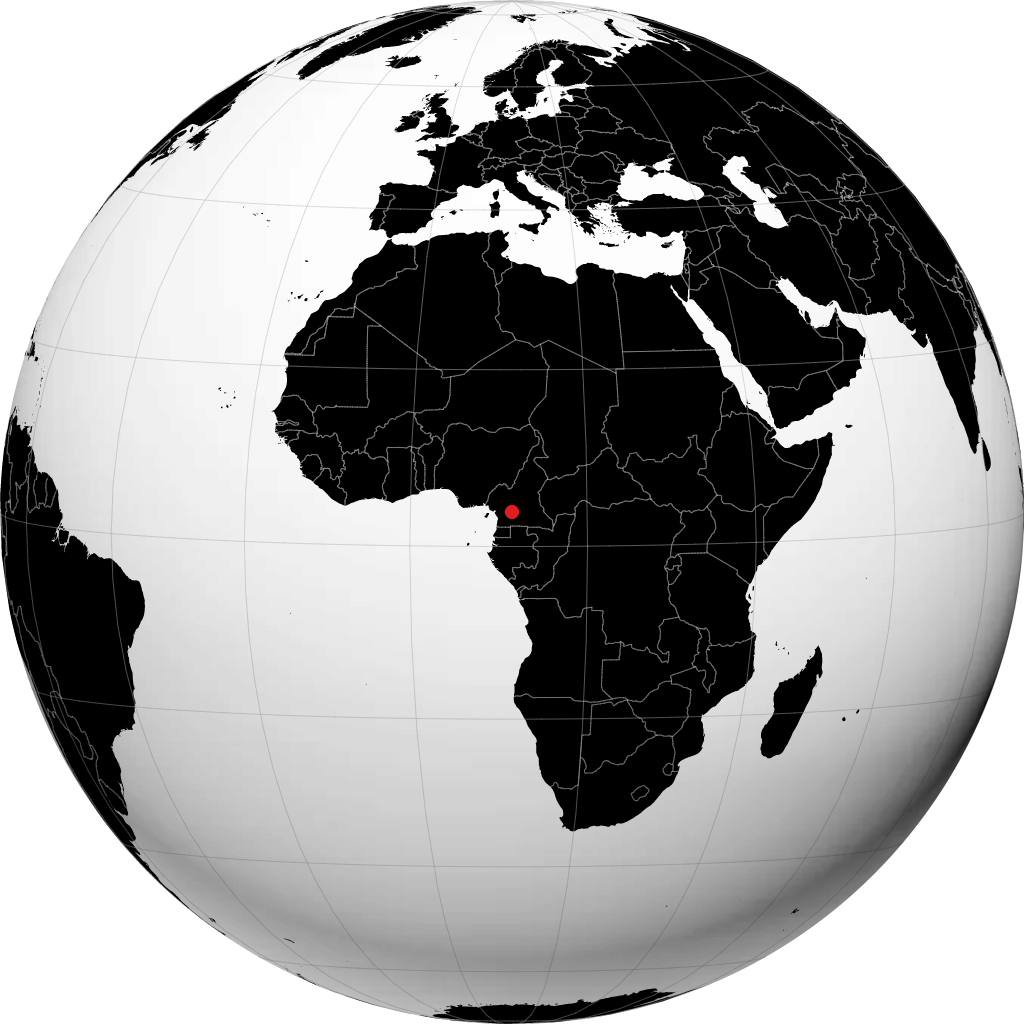 Yaoundé på globen