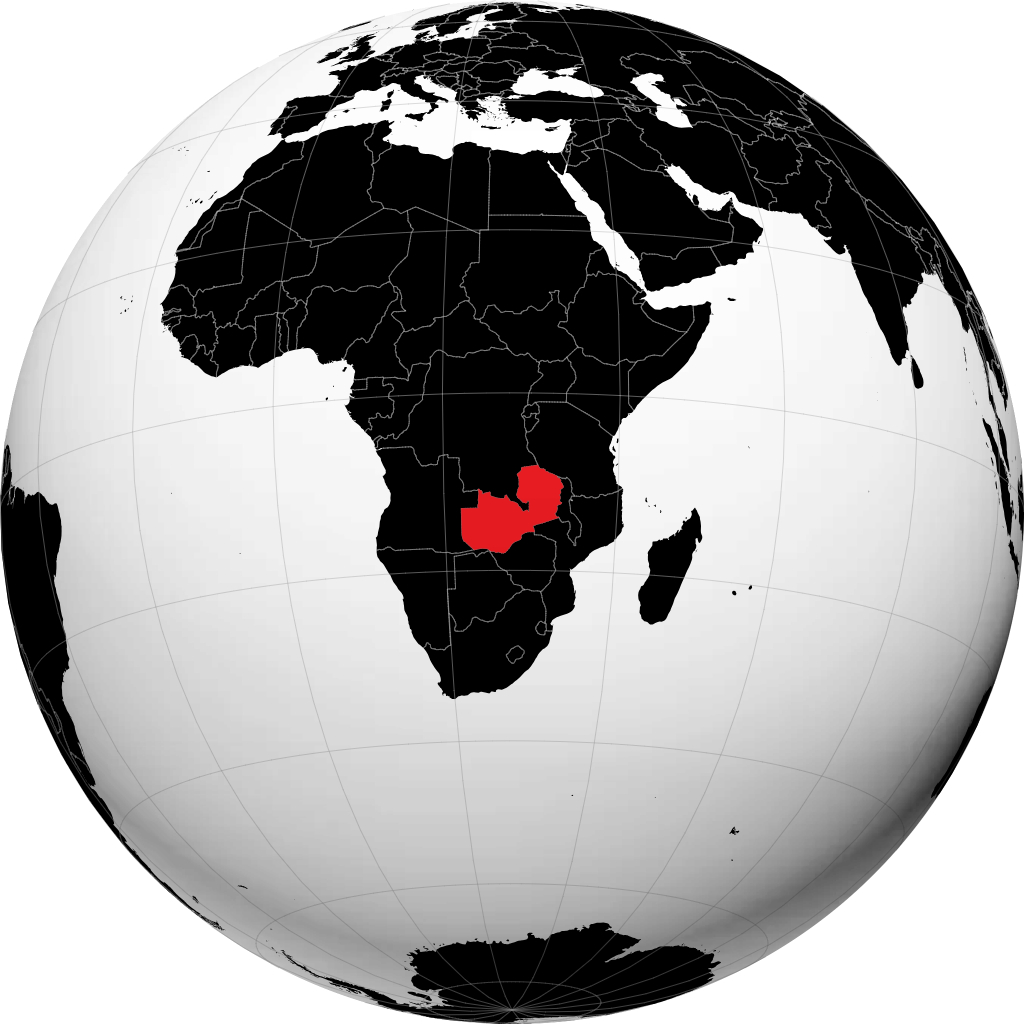 Zambia på globen